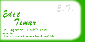 edit timar business card